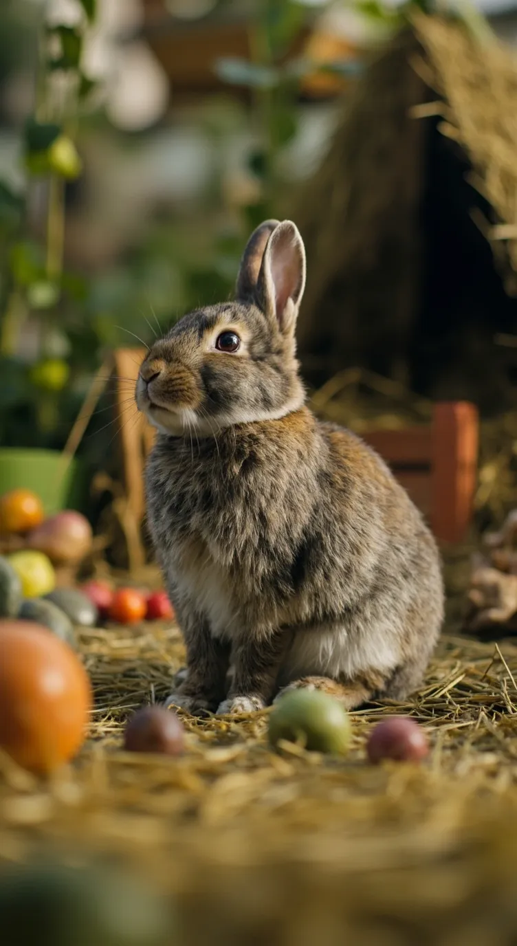 ai character: large bunny background