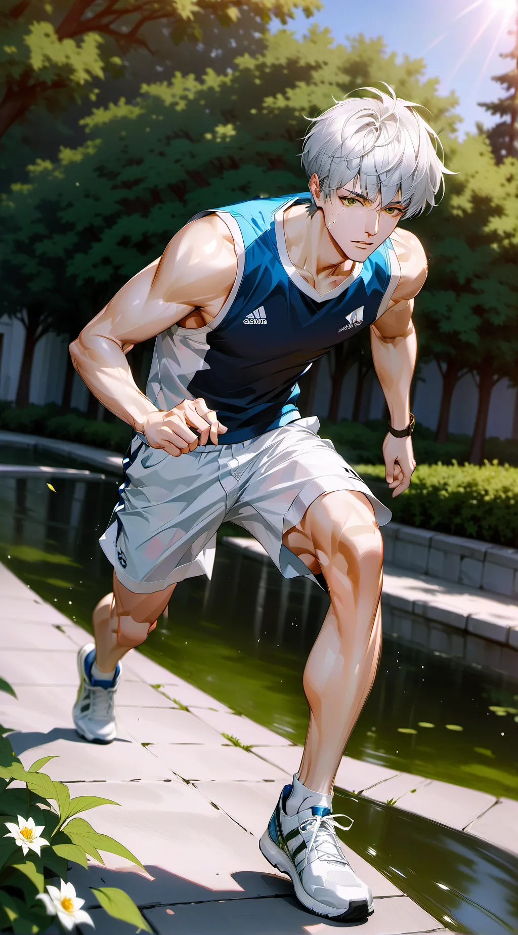 ai character: Allenamento background