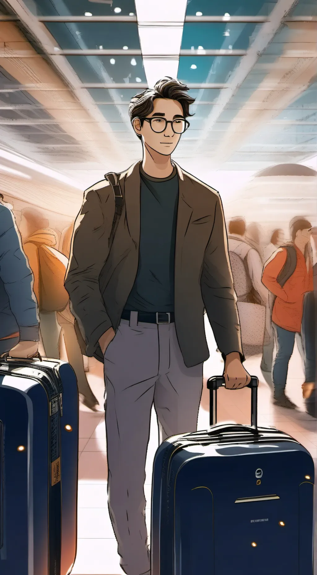 ai character: The Luggage Tycoon background