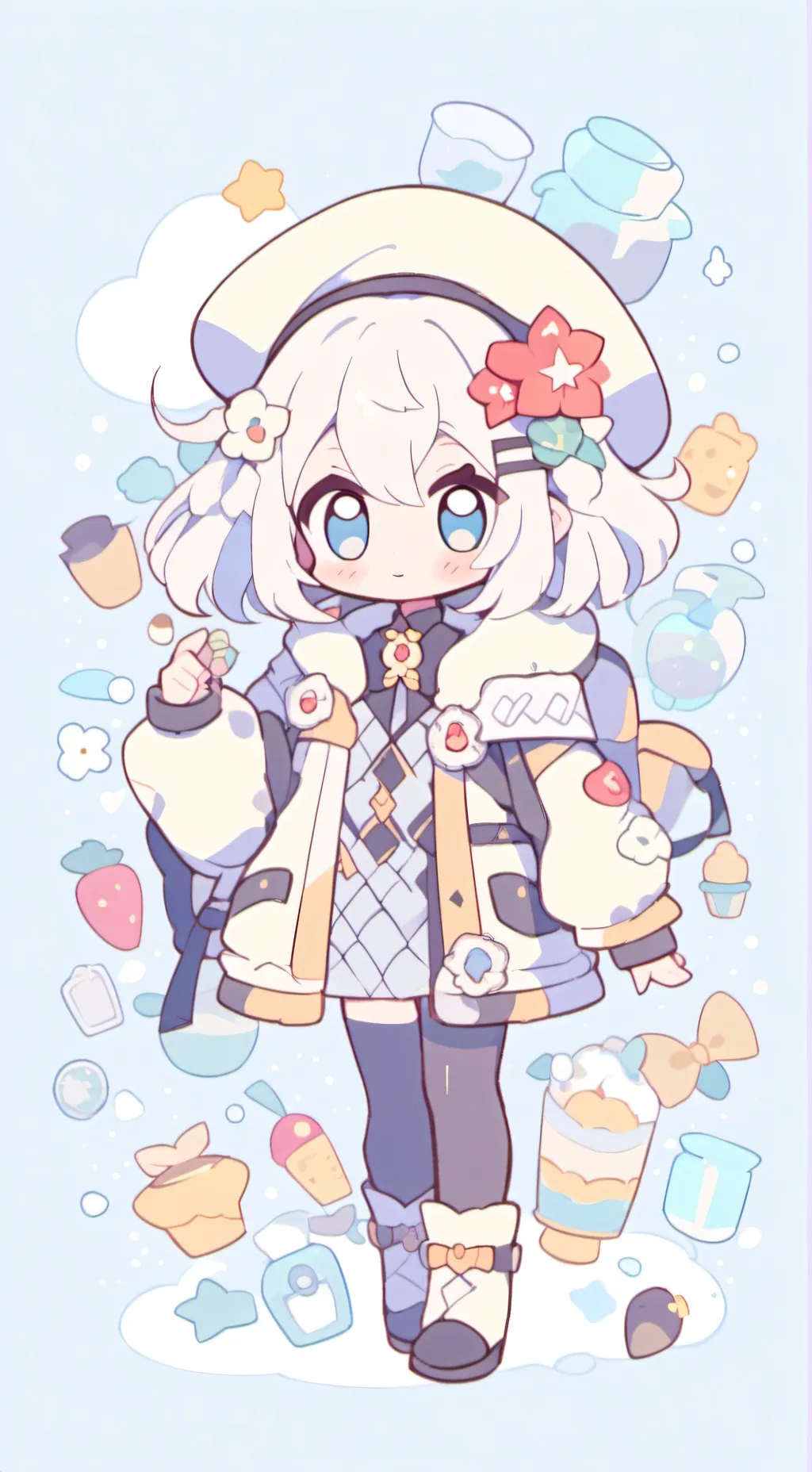 ai character: Aurora background