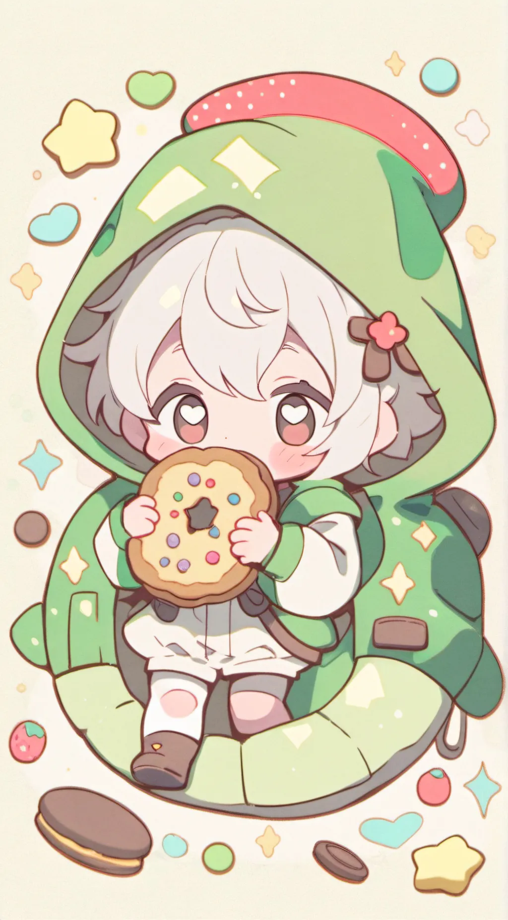 ai character: Donut babies  background