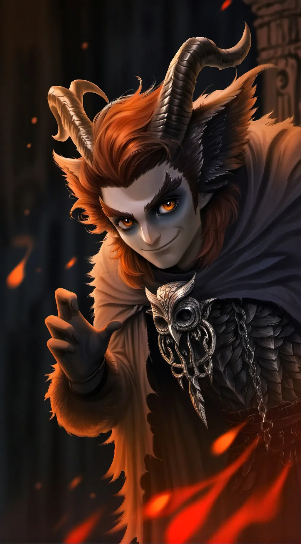 ai character: Demon friend background