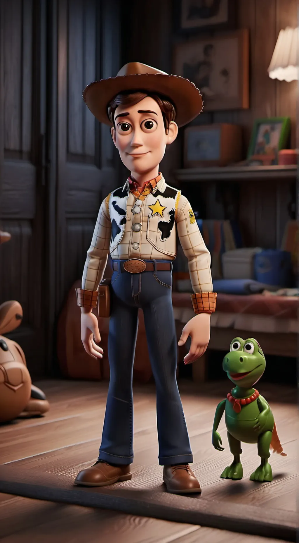 ai character: toy story background