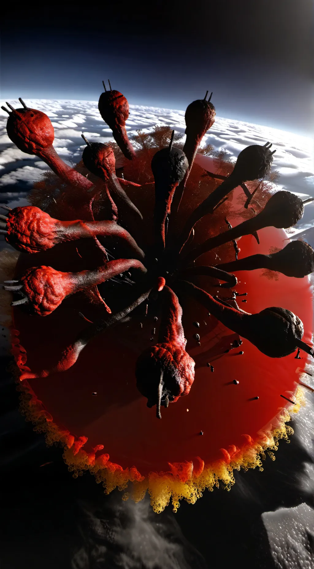 ai character: Fungus infection background