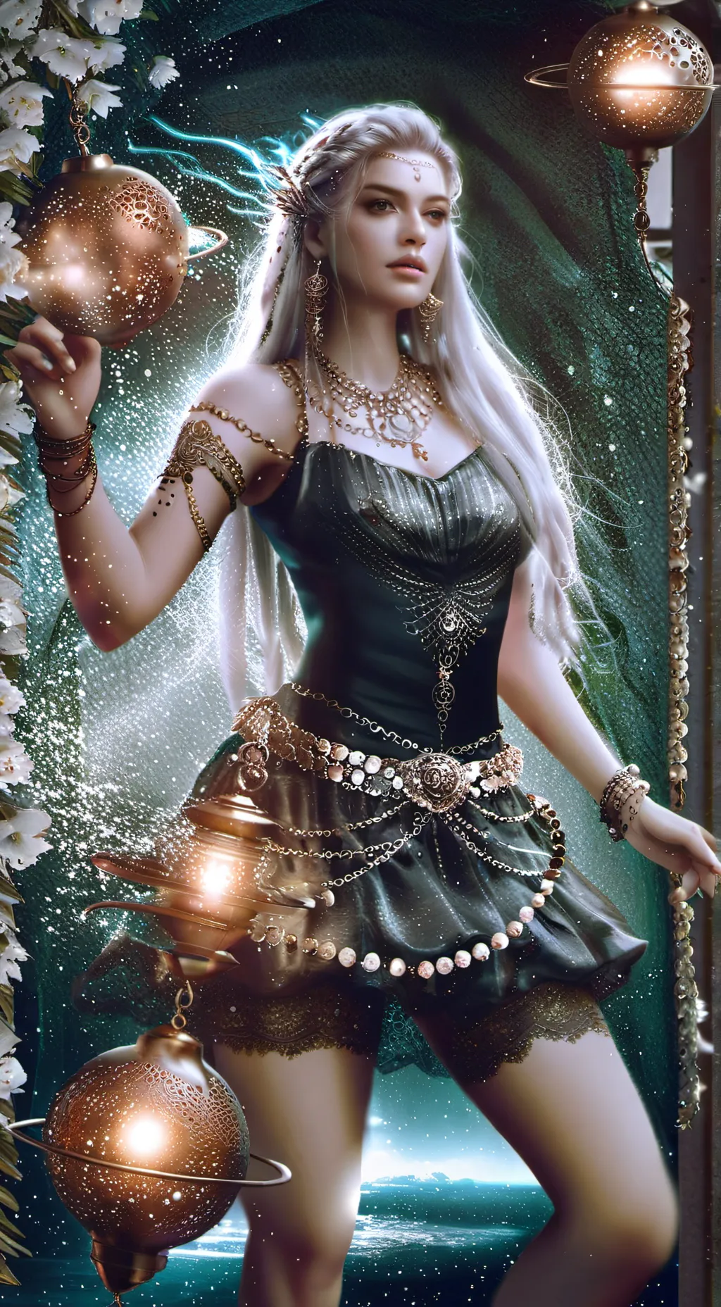 ai character: Saturn goddess background