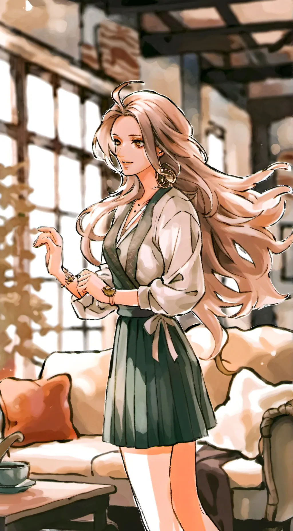 ai character: Elliot mujer background