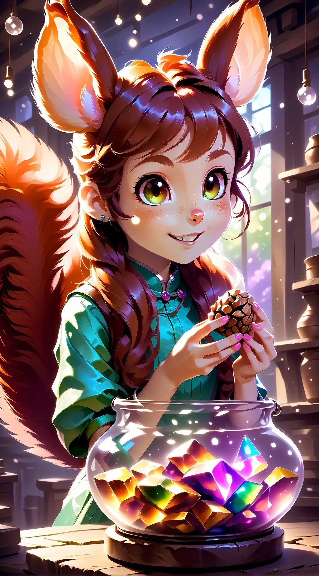 ai character: Rusty Squirrel Furry background