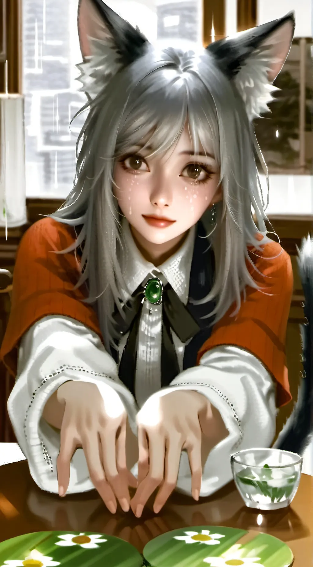 ai character: Silver Splash Spirit background