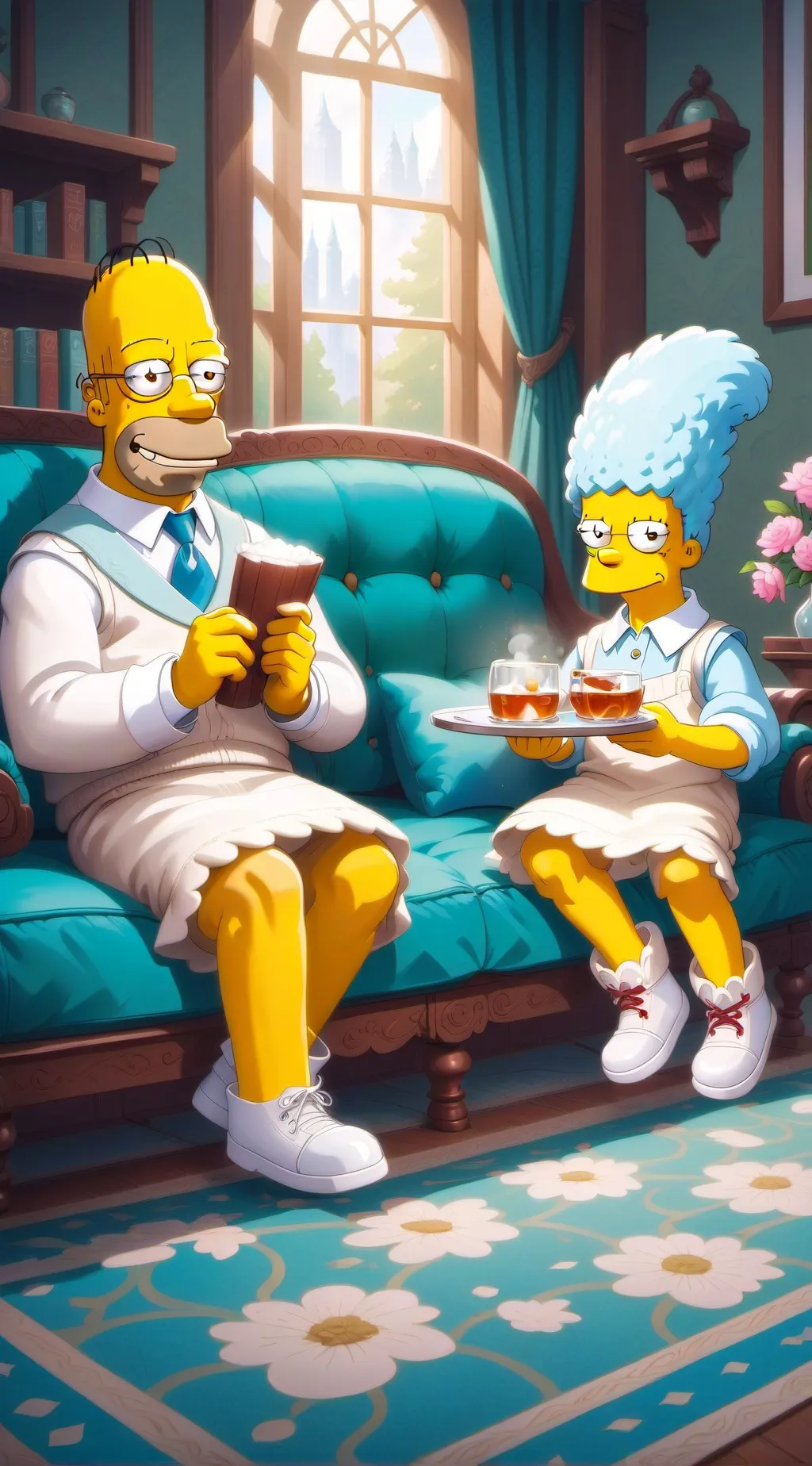 ai character: The Simpsons  background