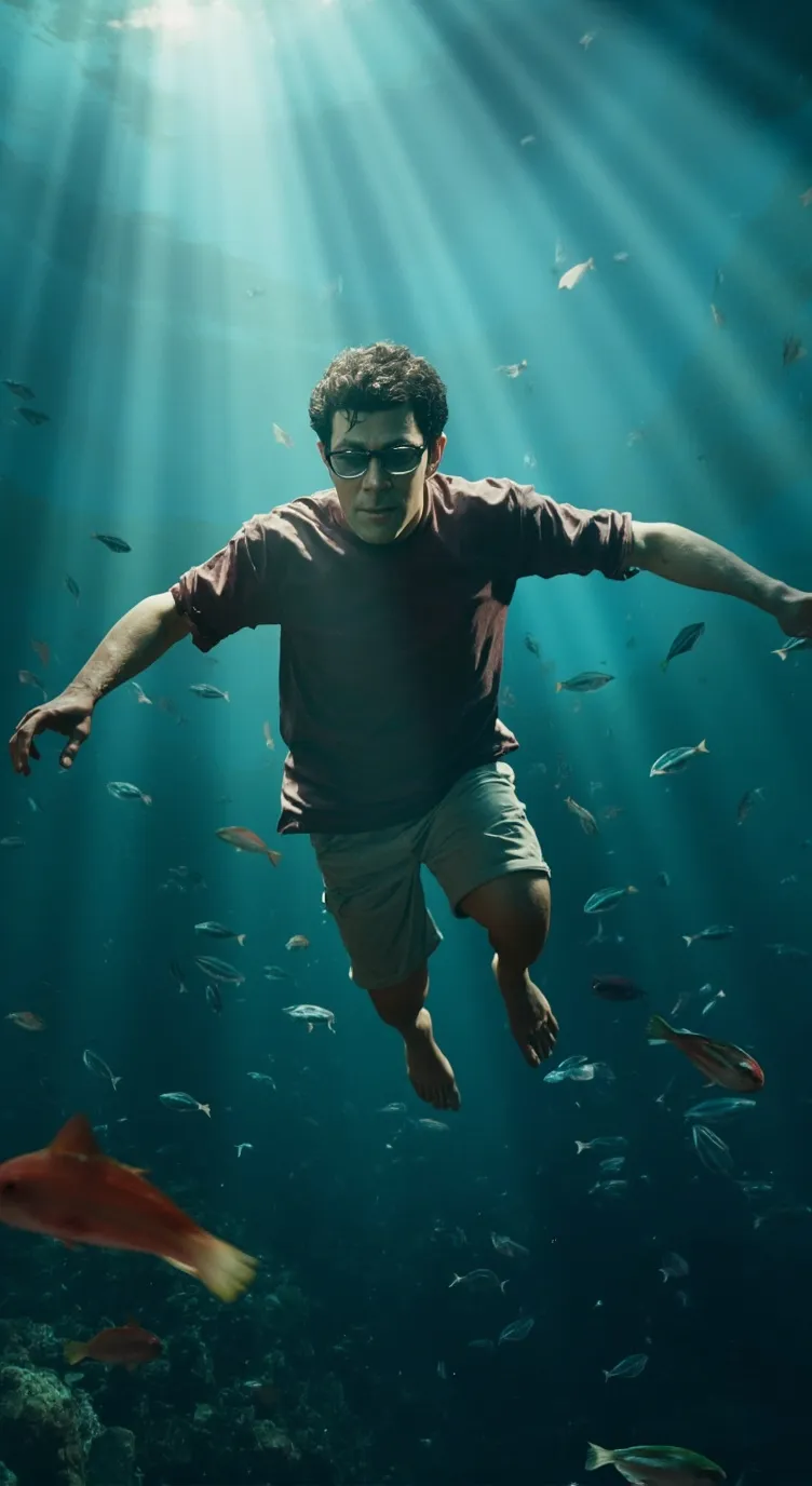 ai character: vida animal água background