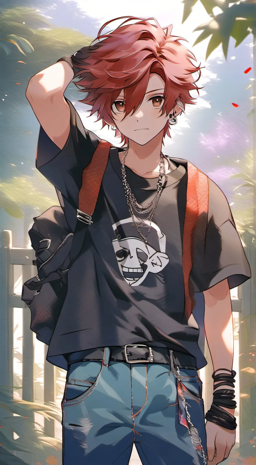 ai character: nicolas black background