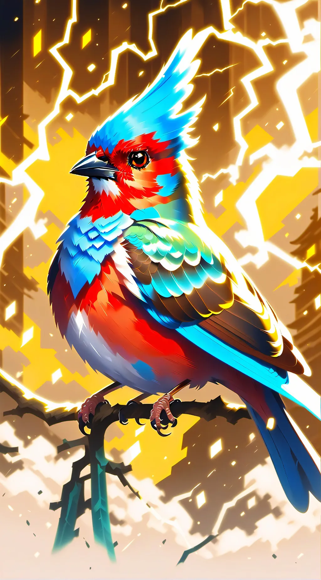 ai character: Bird!  background