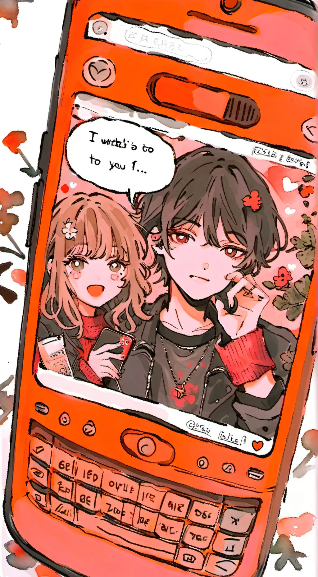 ai character: texting ur ex background