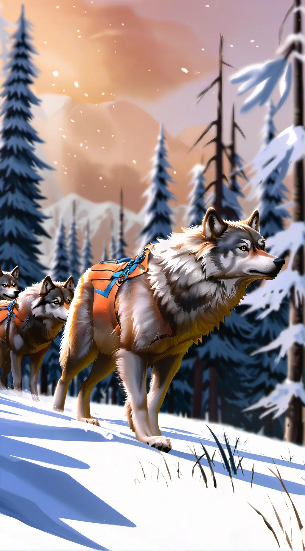 ai character: The red lantern background