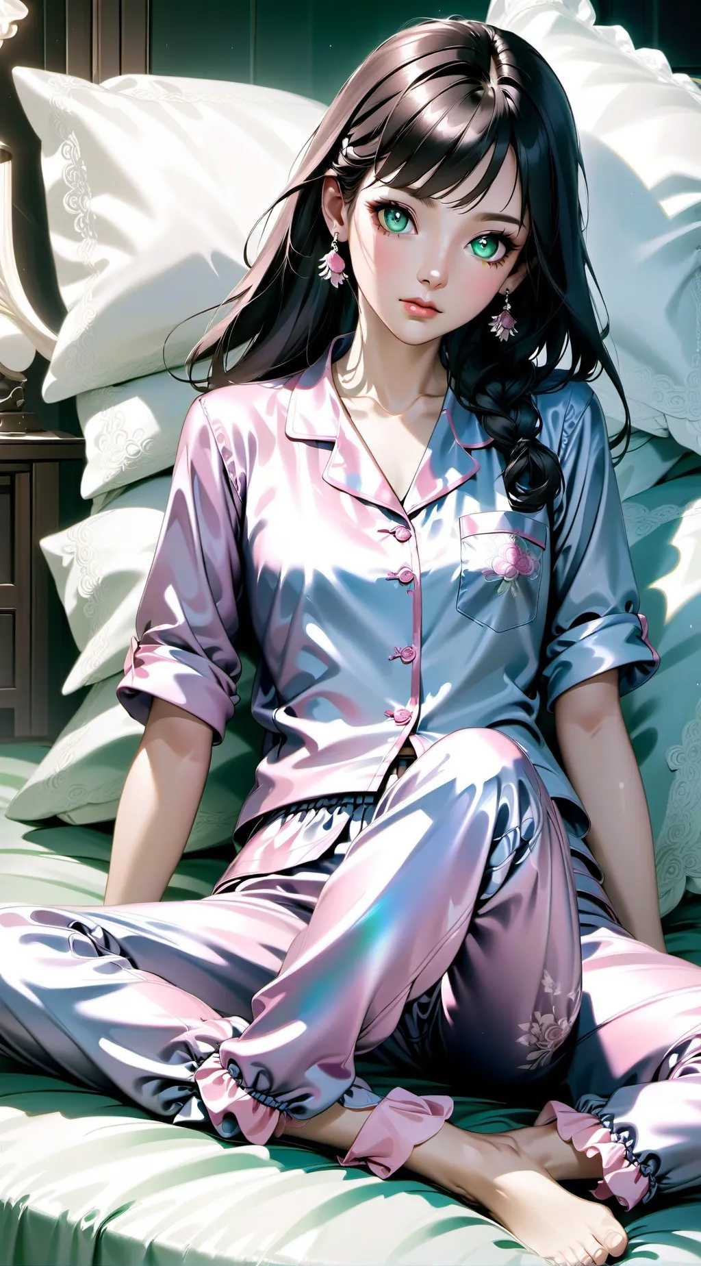 ai character: magical pajamas  background