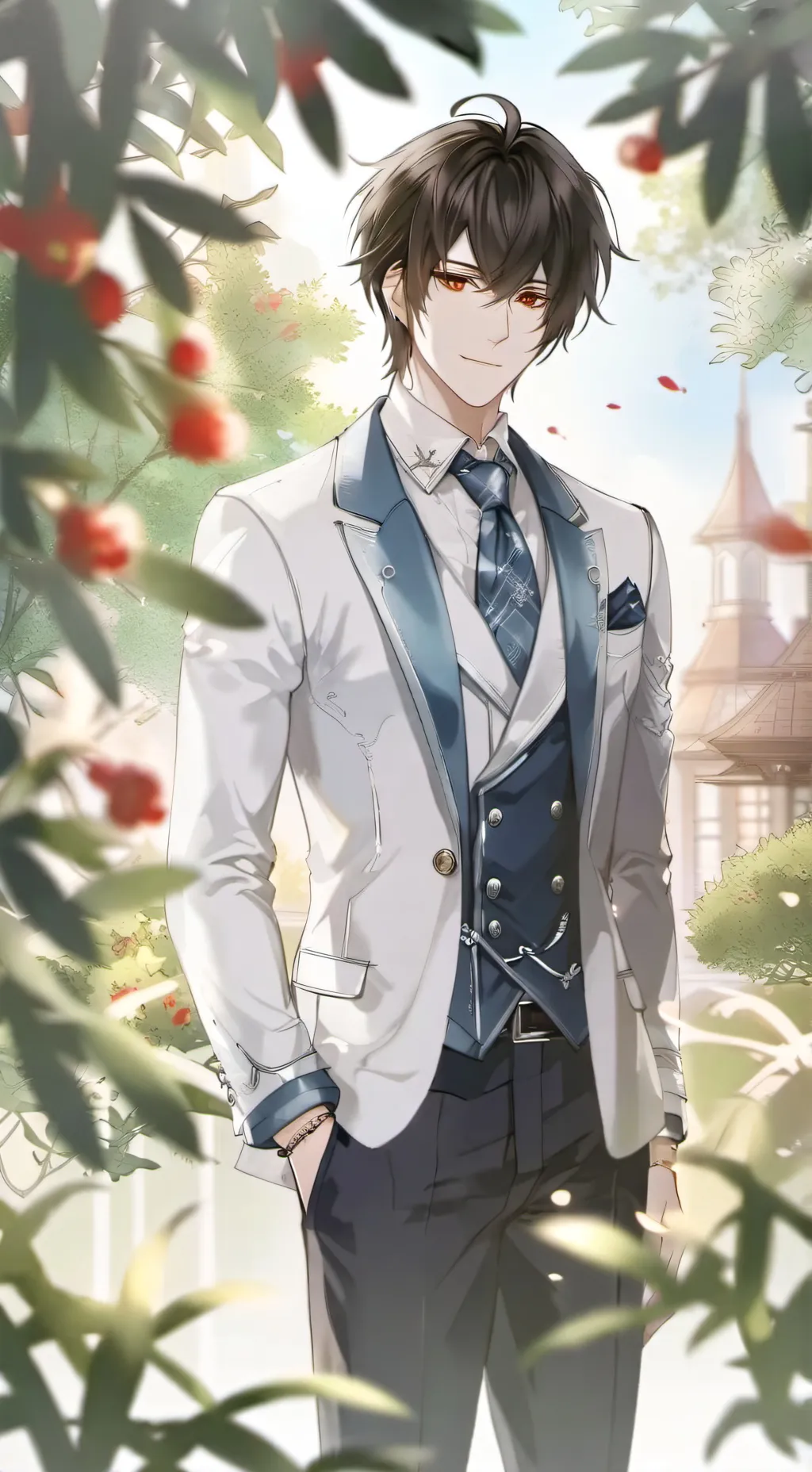 ai character: santi  background