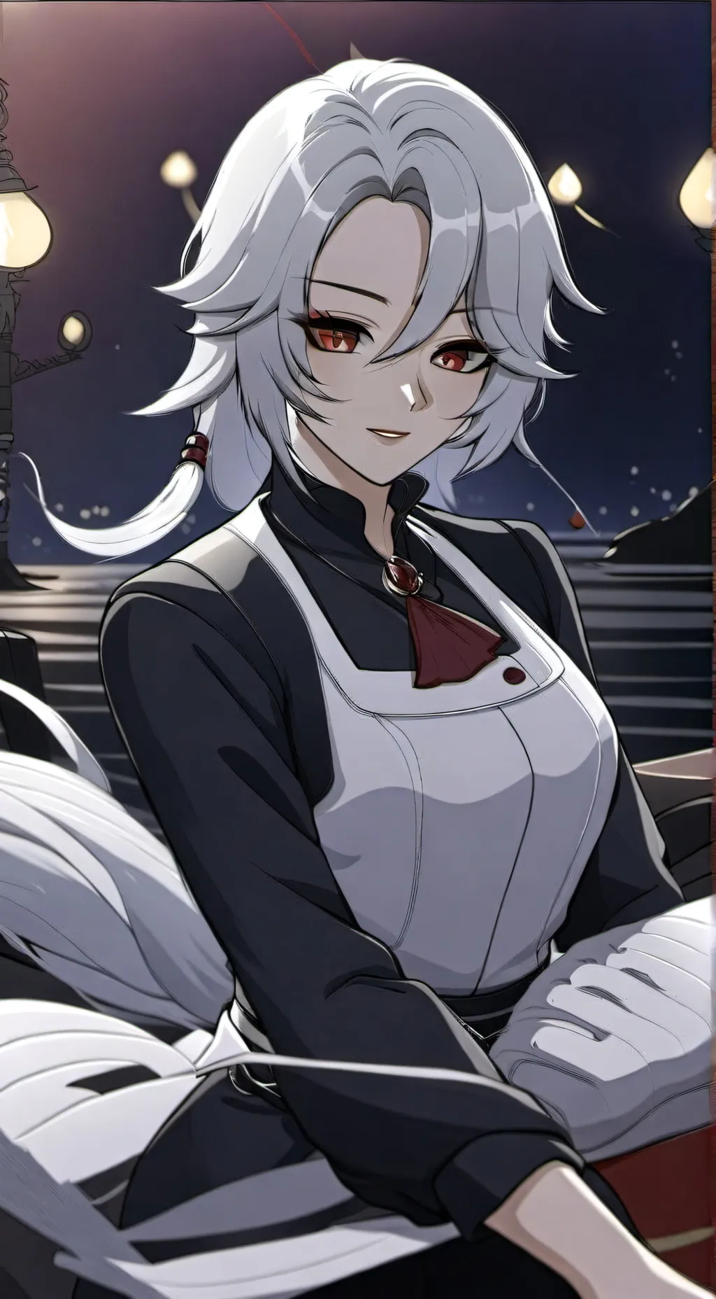 ai character: Lady Evelyn D’Arc background