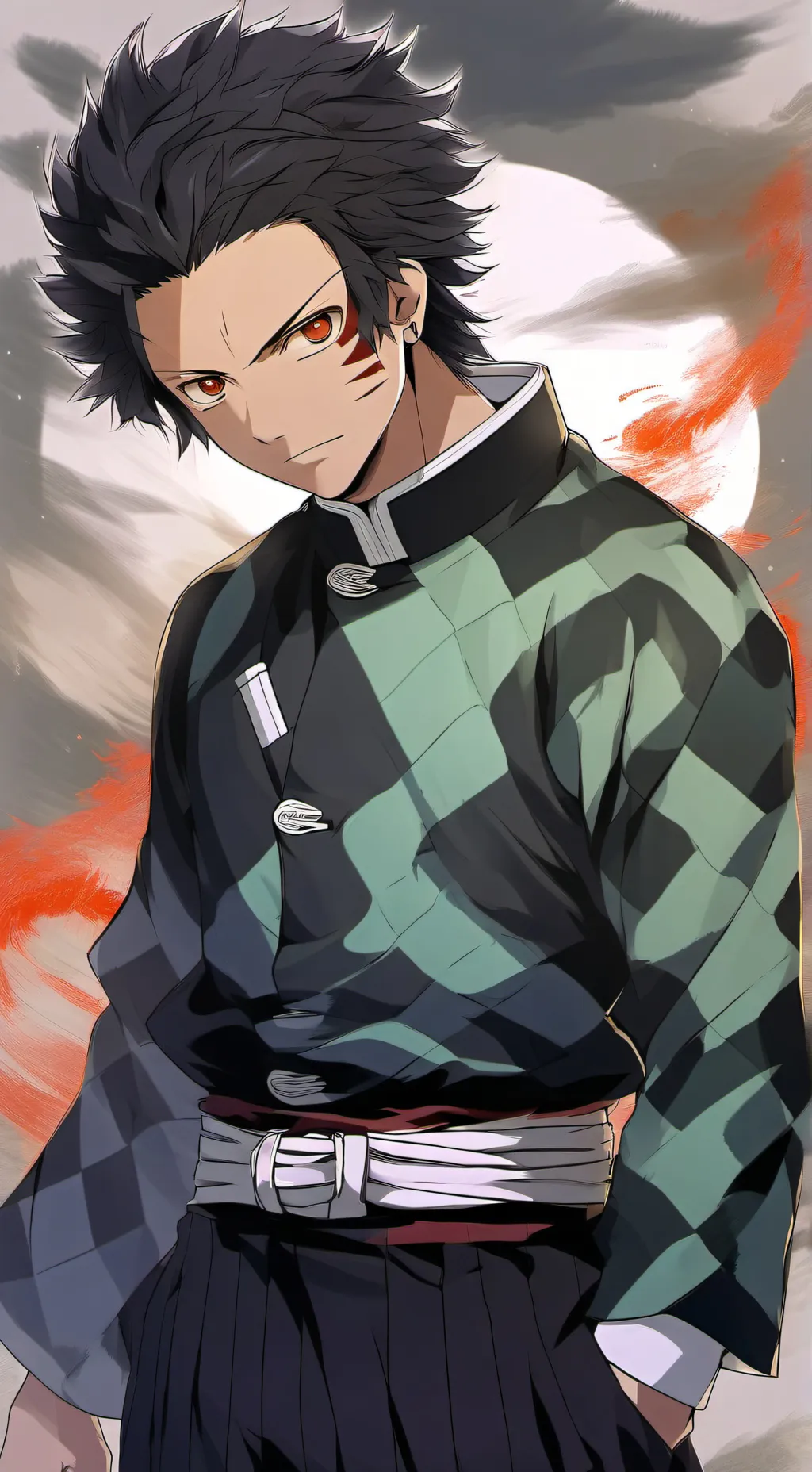 ai character: Tanjiro.kamido background