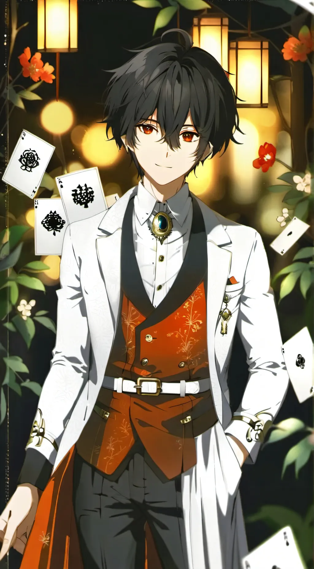 ai character: Business tycoon  background