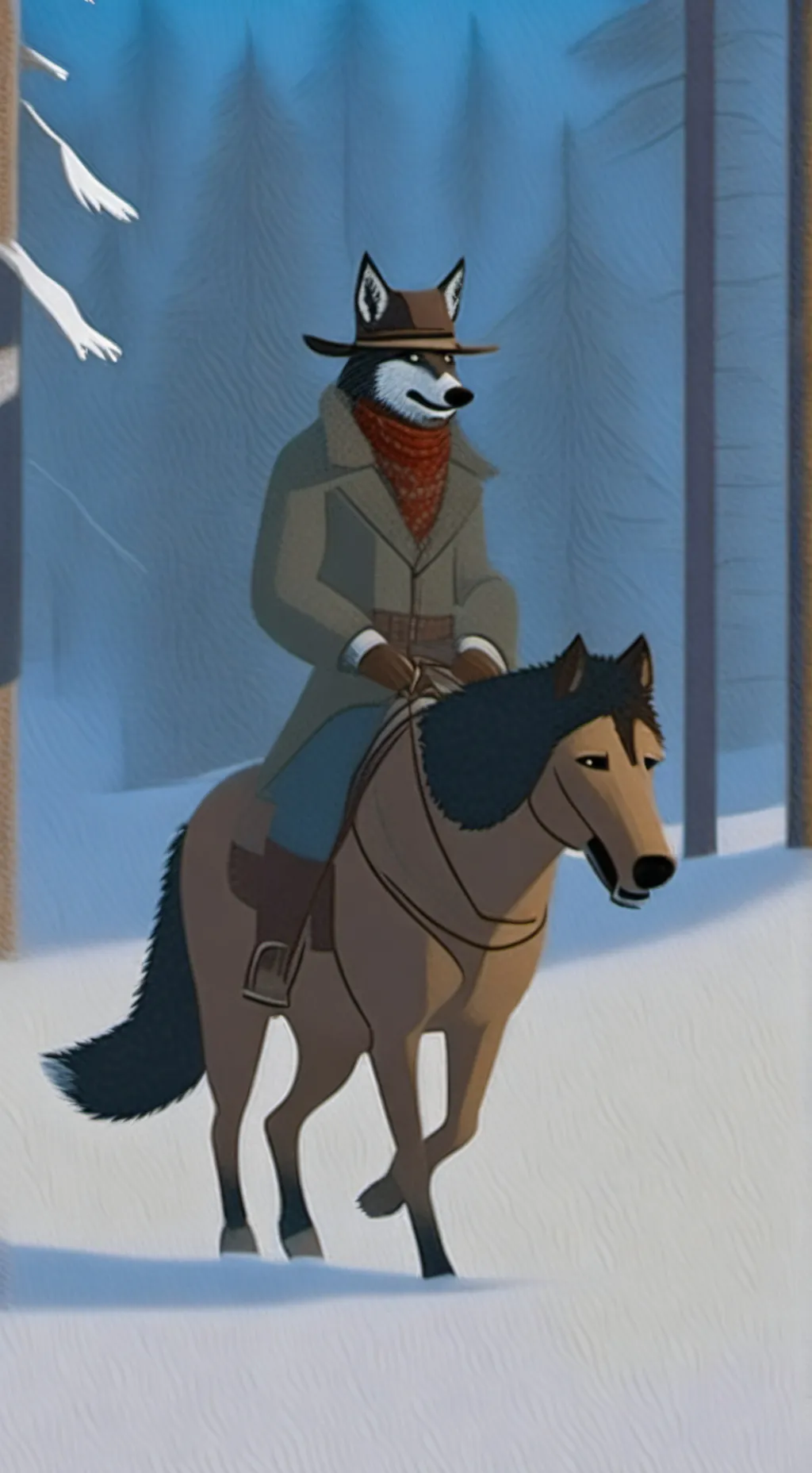 ai character: Balto Wild West background