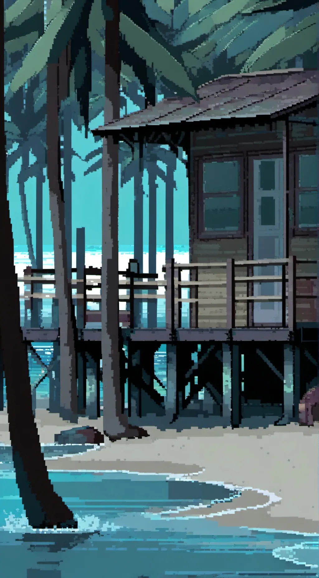 ai character: TADC beach background