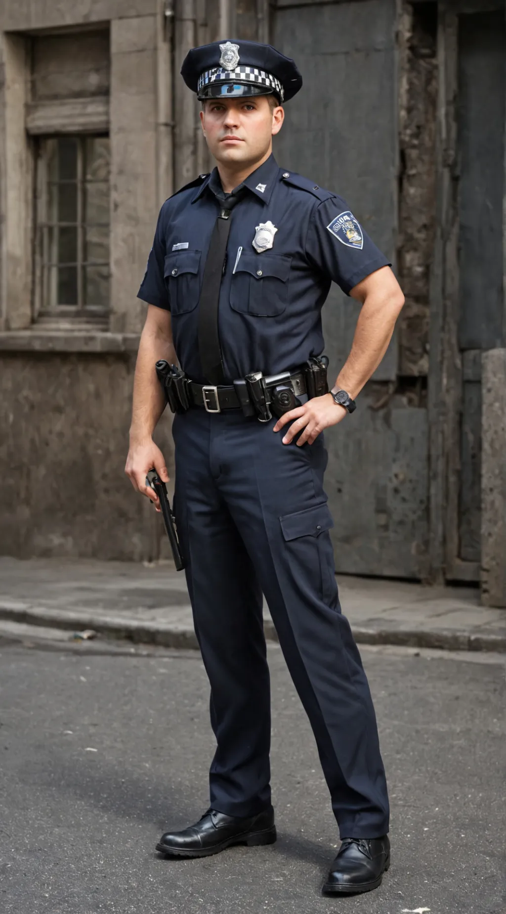 ai character: police life  background