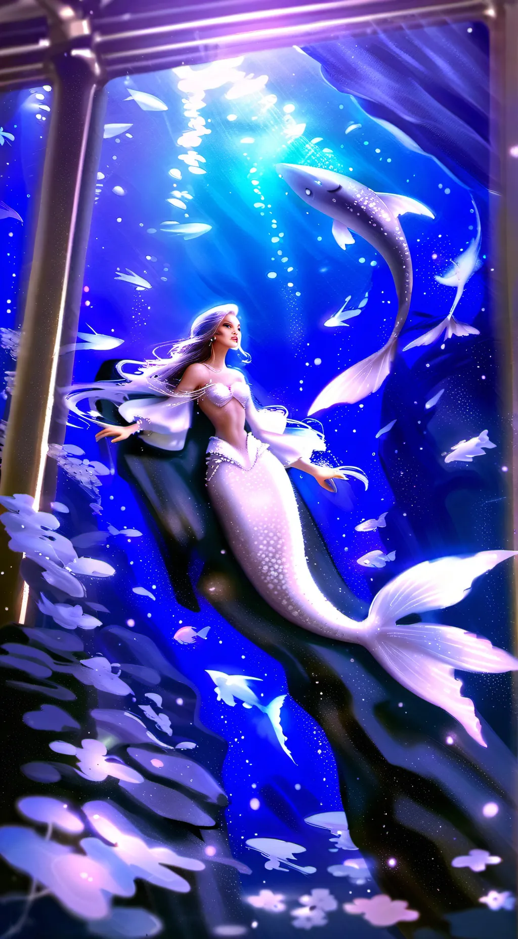 ai character: mermaid y/n mha!?? background