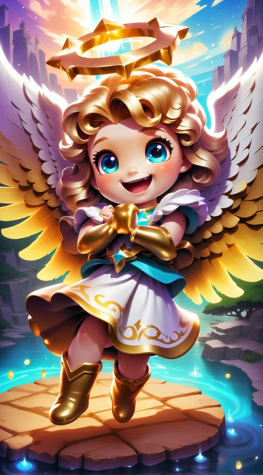 ai character: poop angel  background