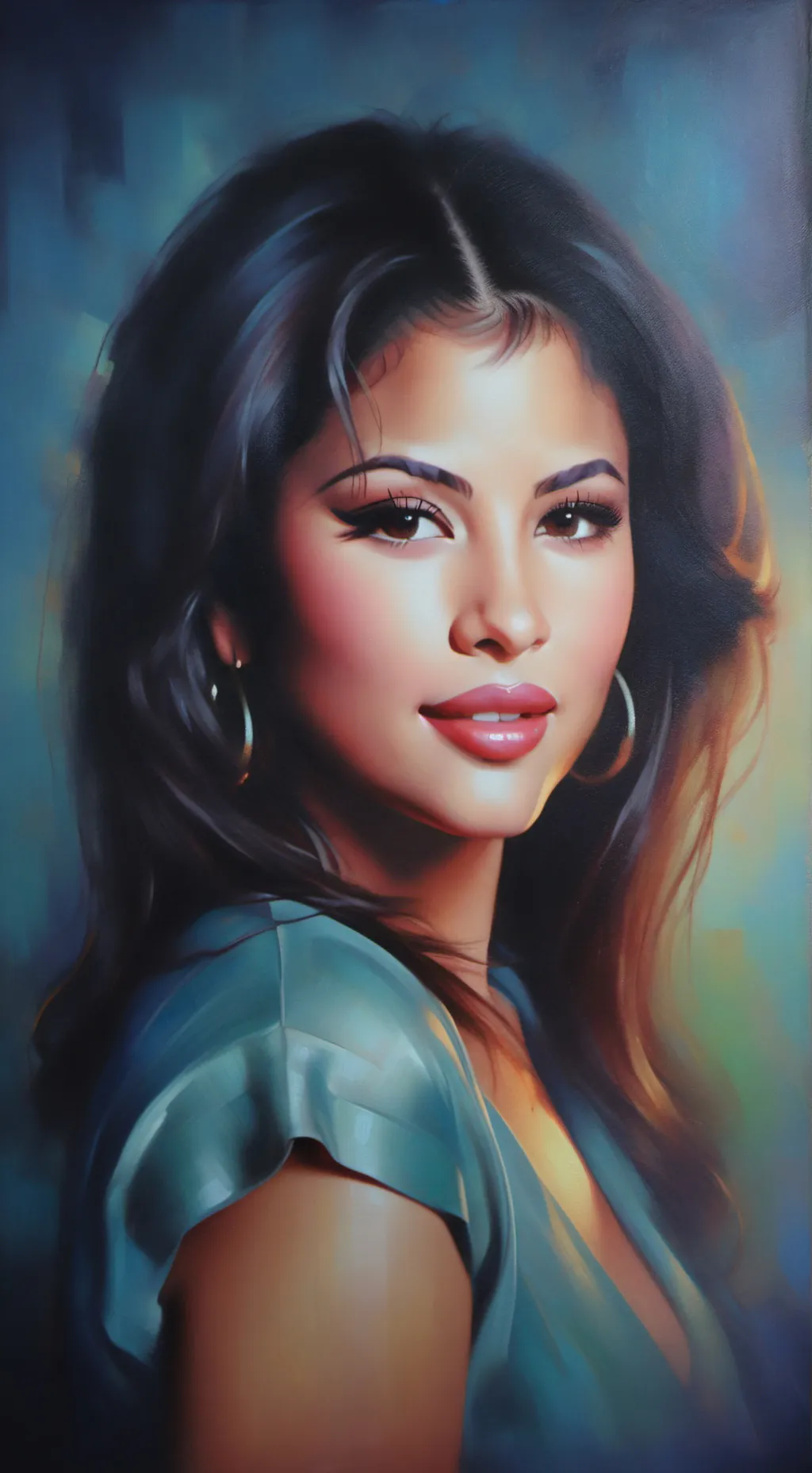 ai character: Selena.Q background