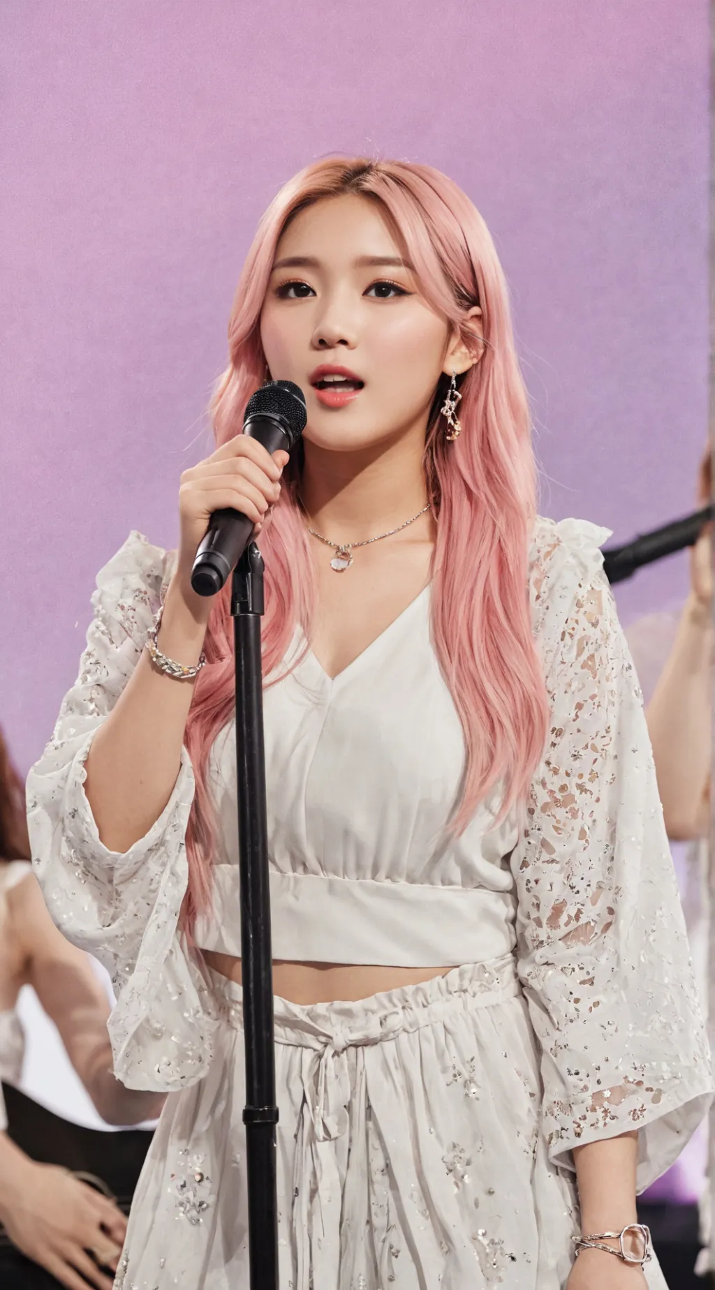 ai character: K-pop idol  background