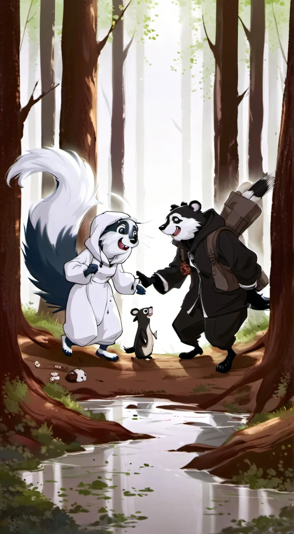 ai character: skunk  background