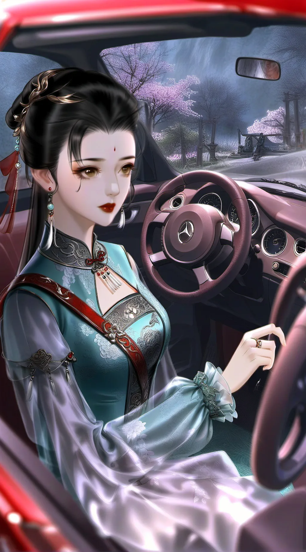 ai character: Family Car Wreck background