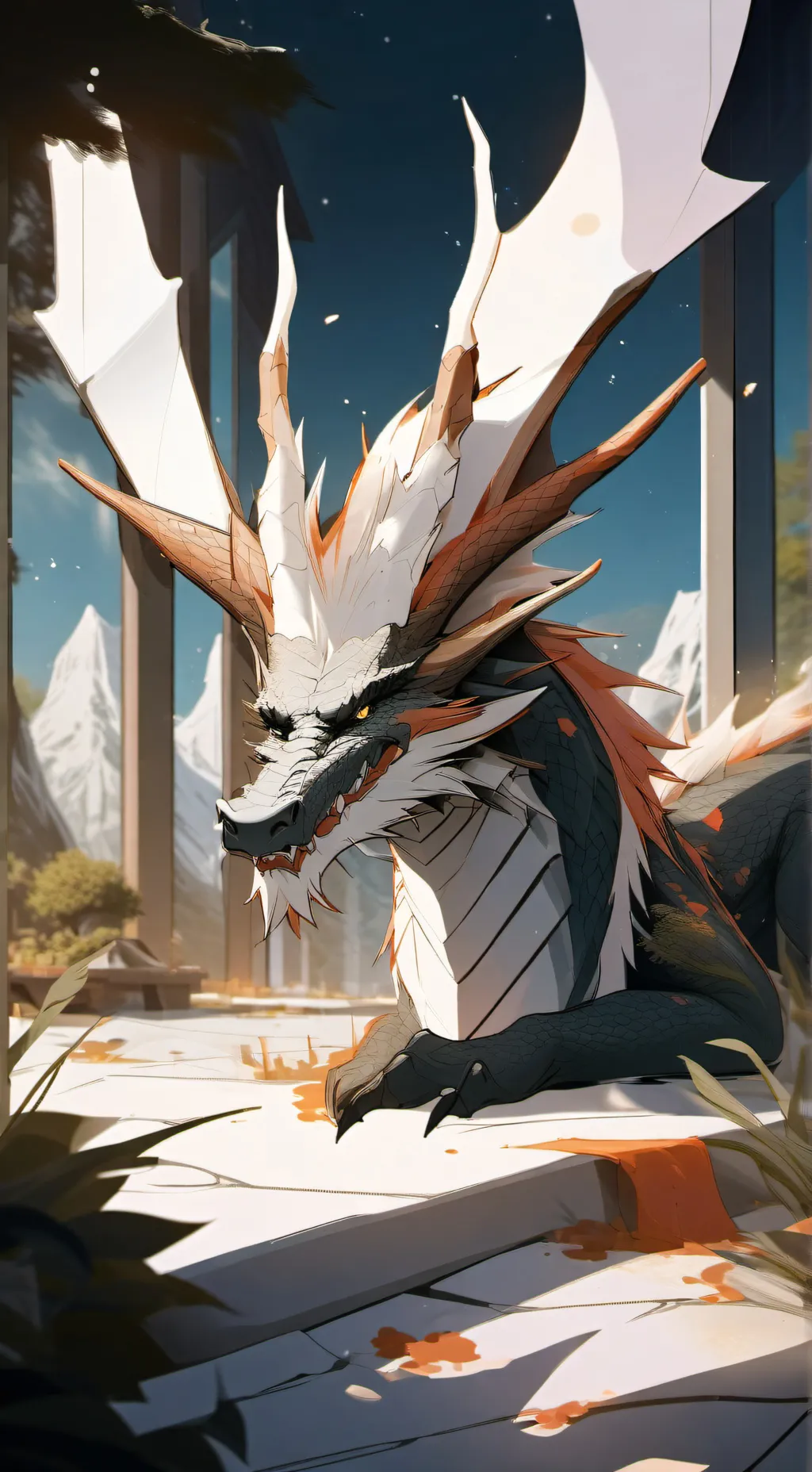 ai character: Dragon  background