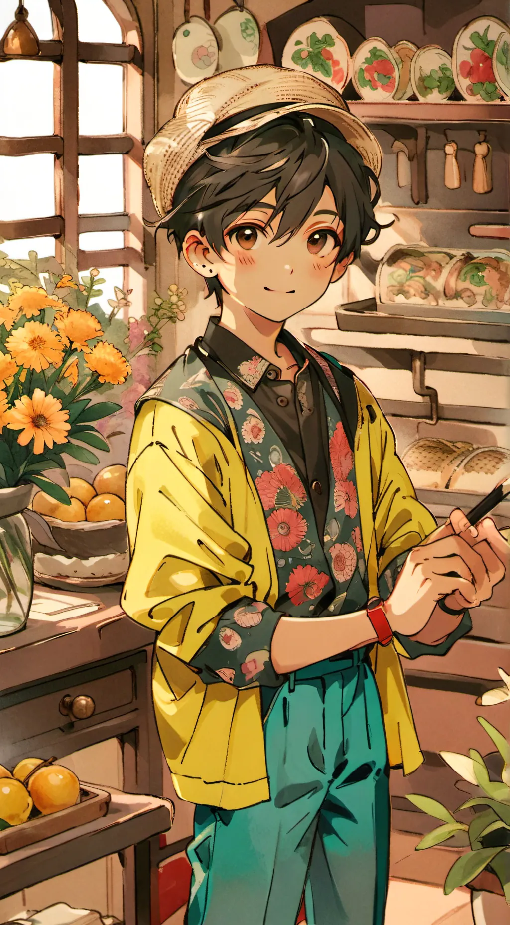 ai character: lápis  background