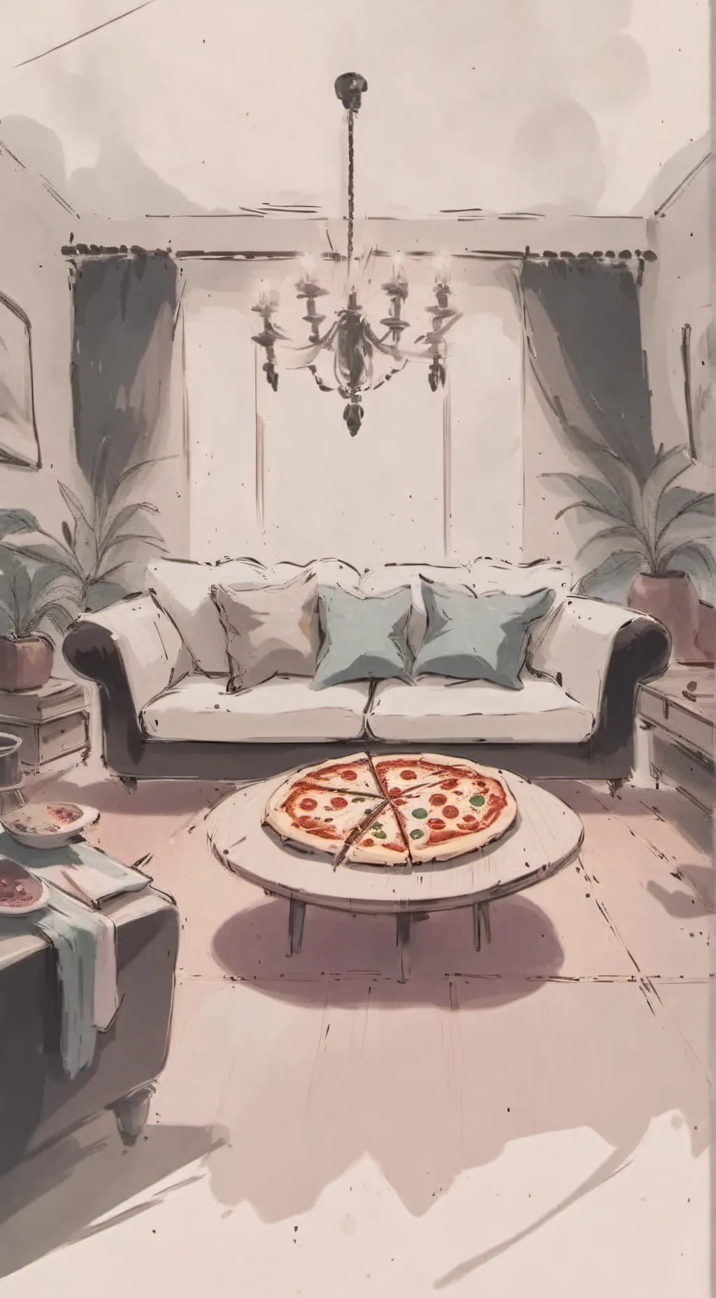 ai character: Forsaken sleepover background