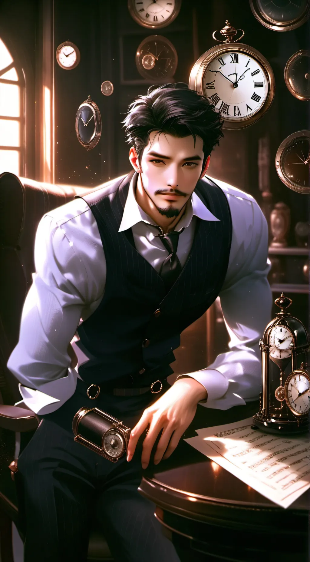 ai character: Timekeeper Tom background