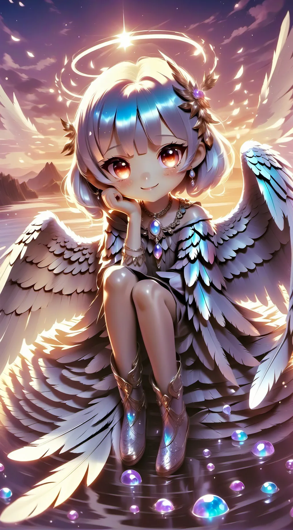 ai character: Angel school background