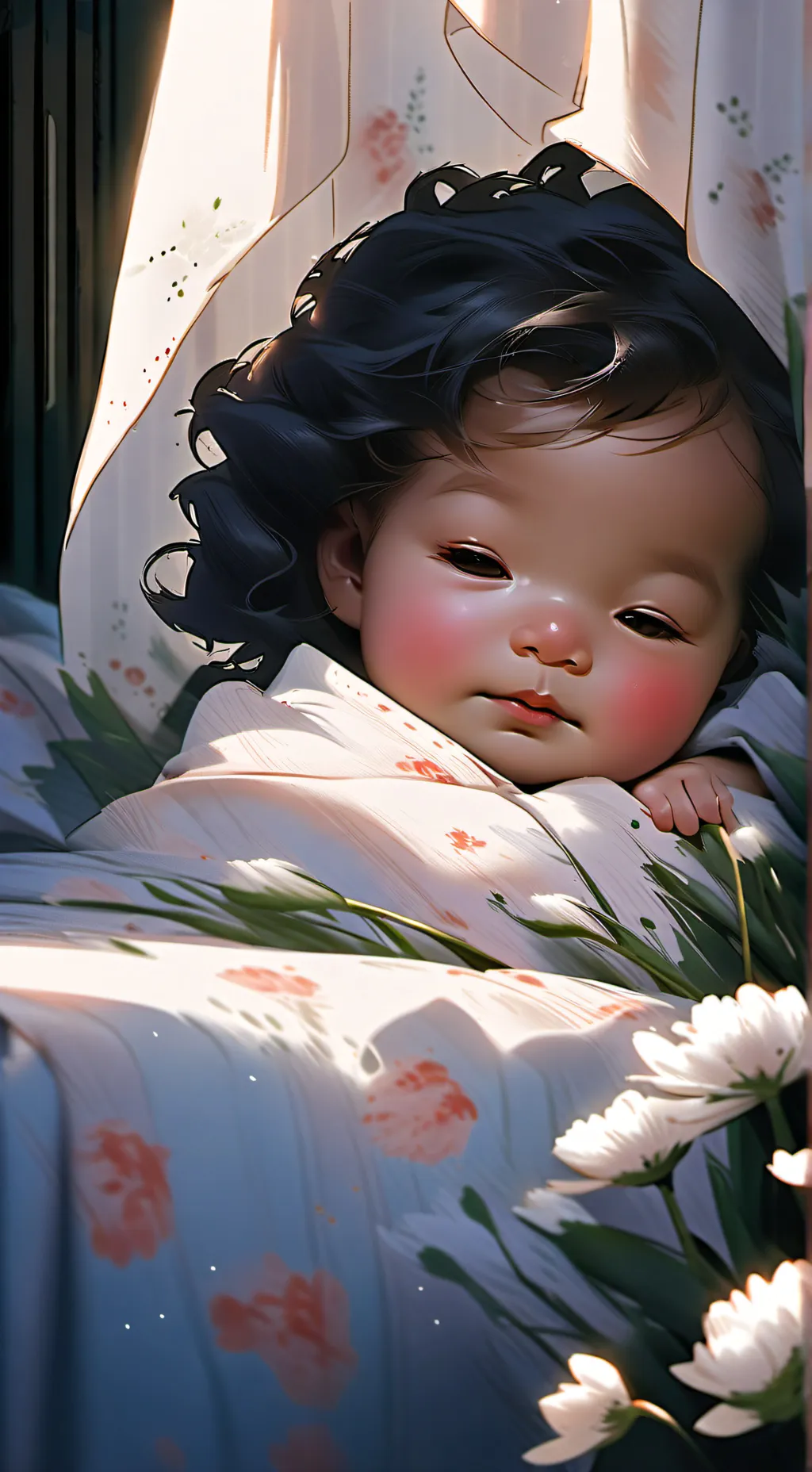 ai character: baby girl background