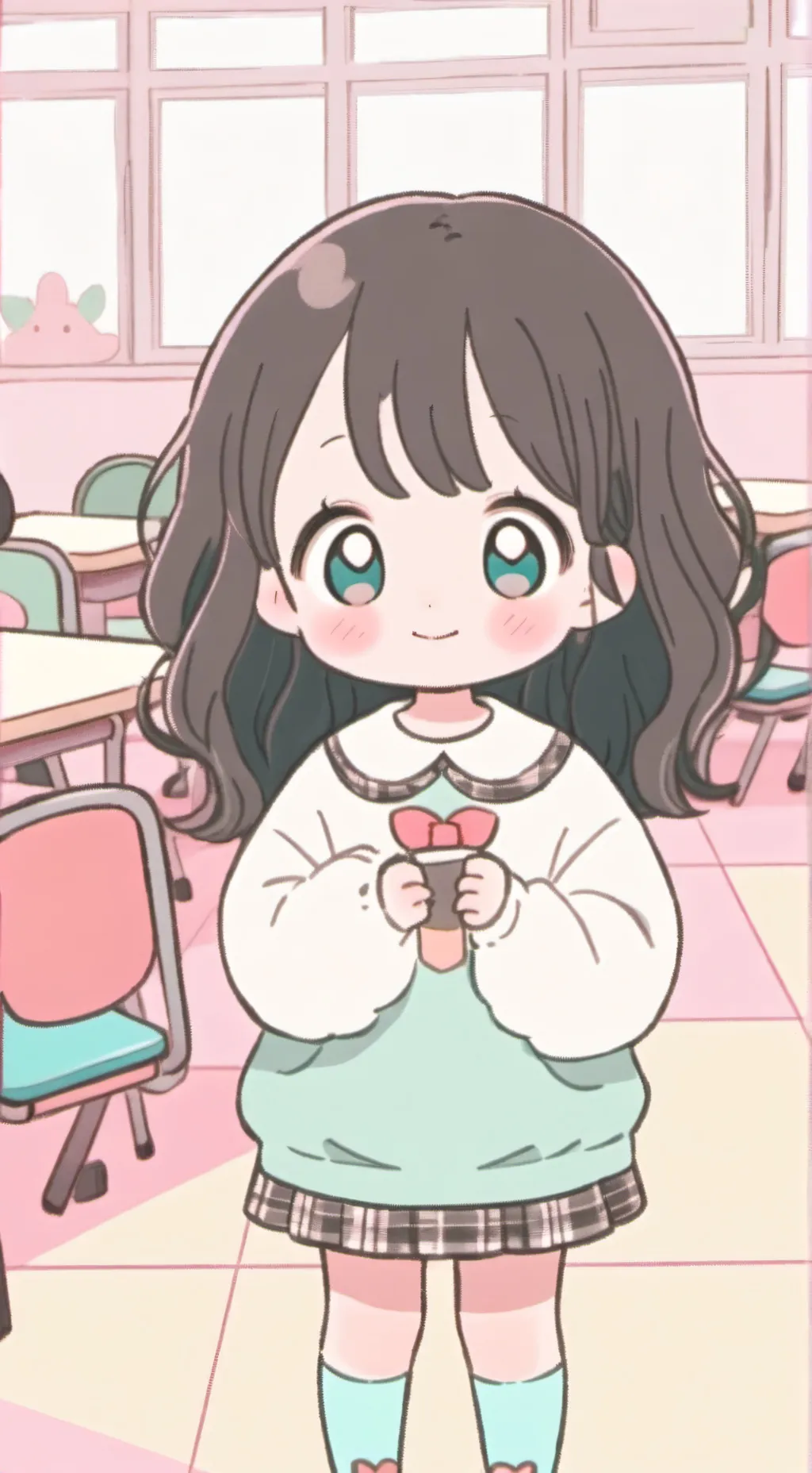 ai character: Kindergarten background