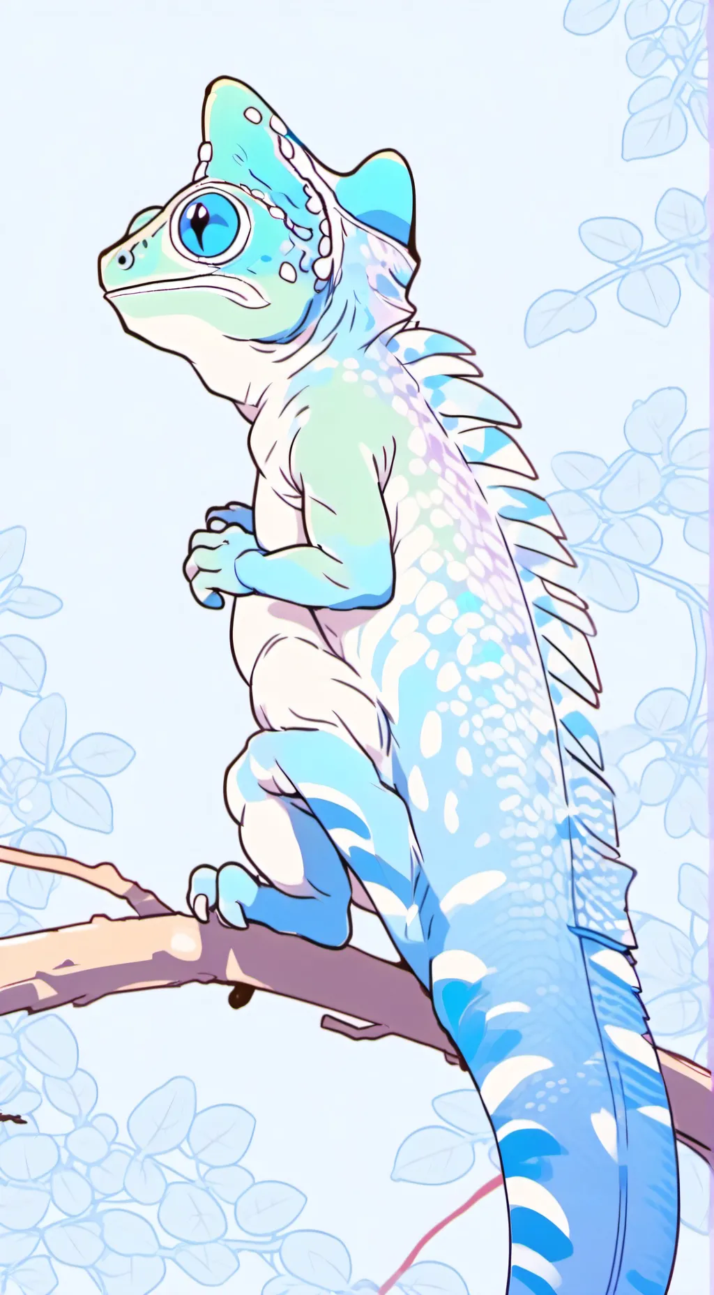 ai character: Chameleon Furry background