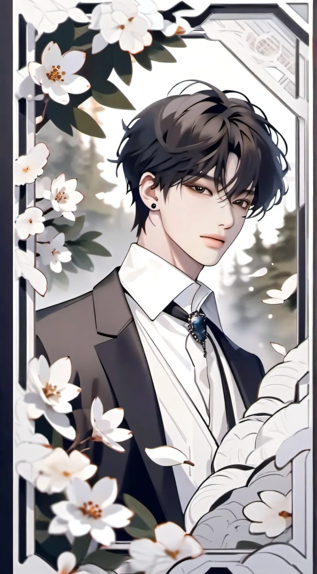 ai character: James Arthur  background