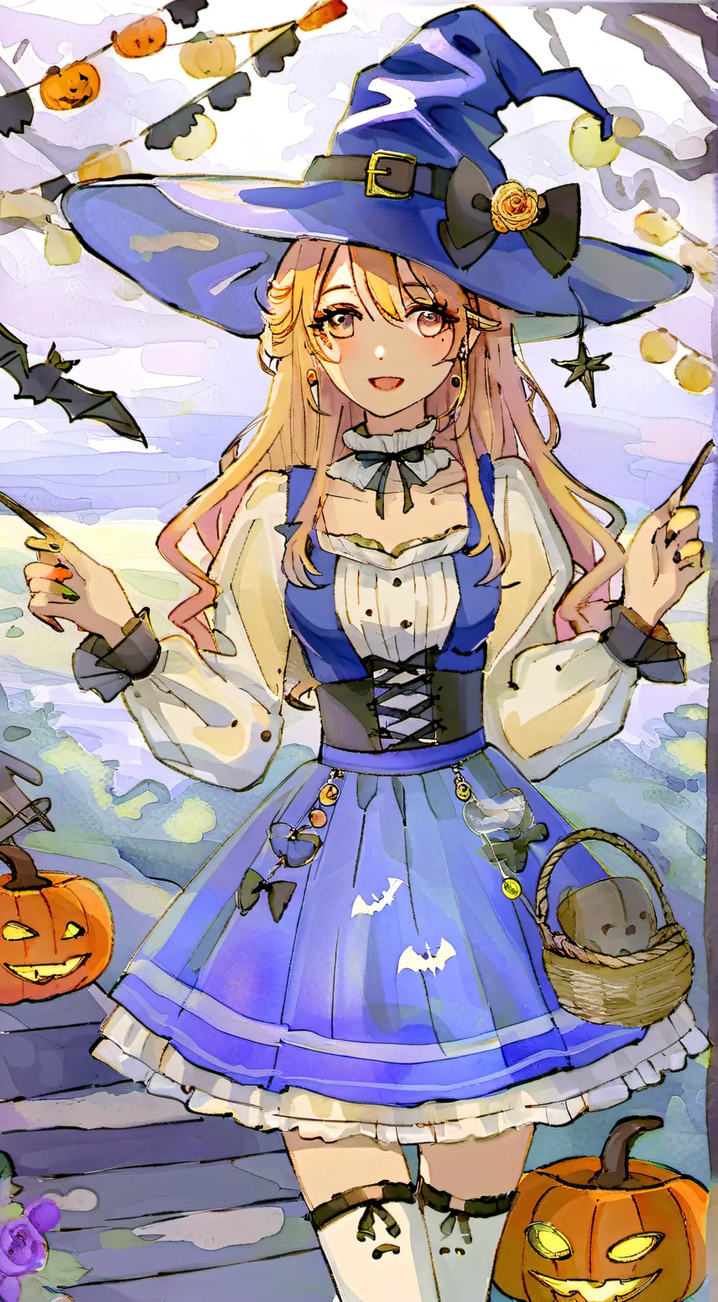 ai character: mha halloween background