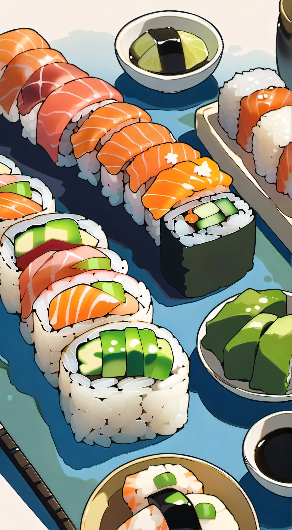 ai character: Sushi shop (male!) background