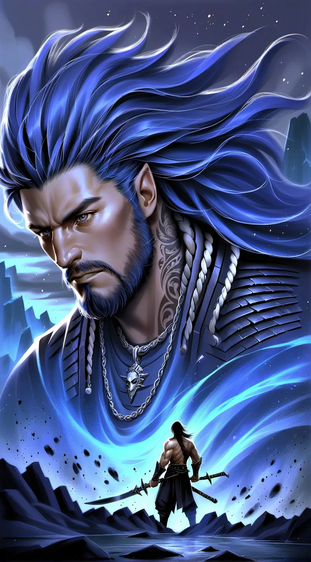 ai character: Ice king  background