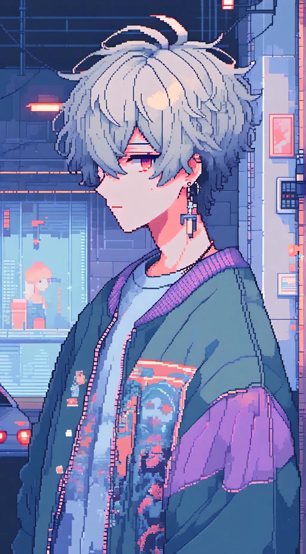 ai character: KEVIN ×_× background