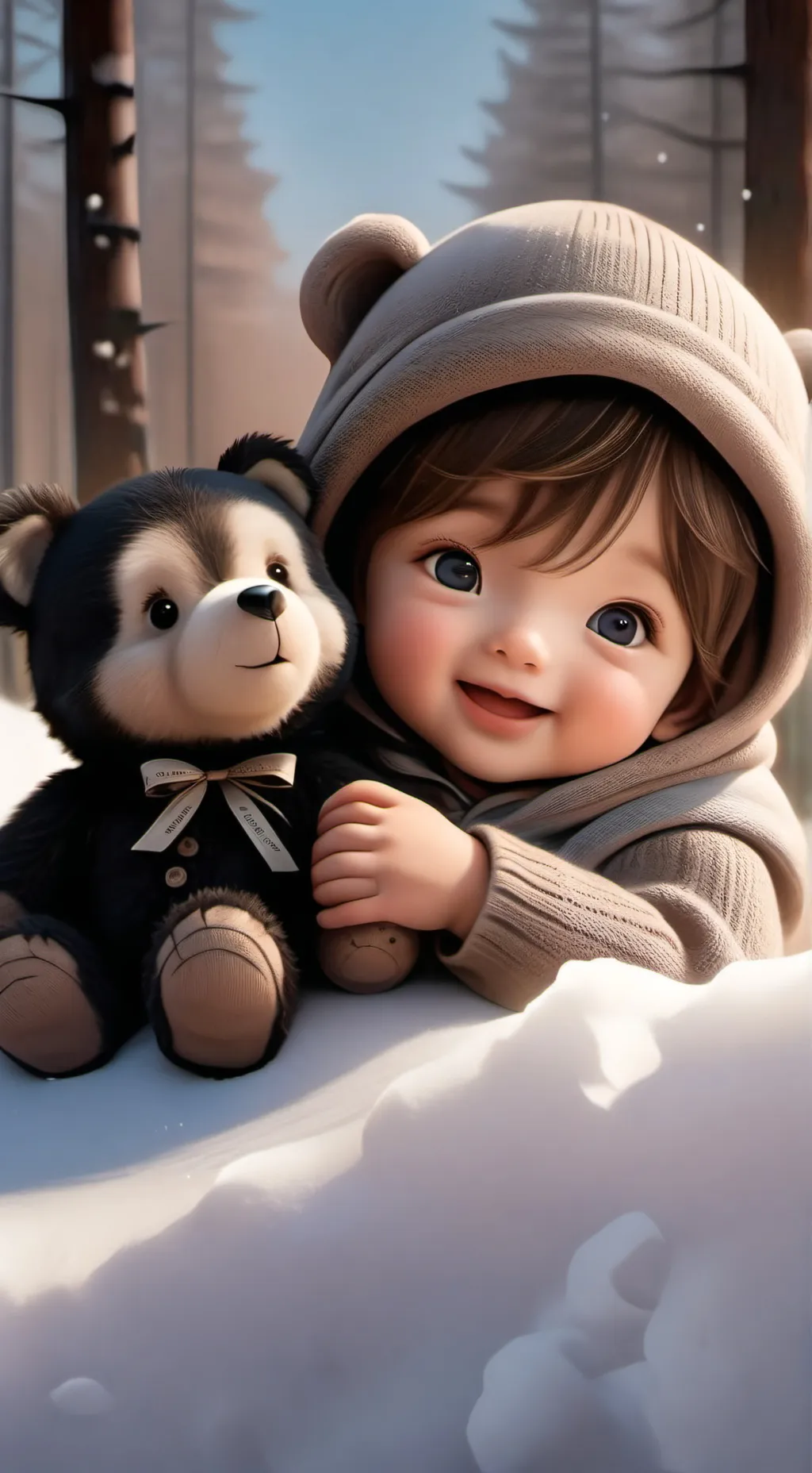 ai character: 𝓢𝓷𝓸𝔀 👶 background