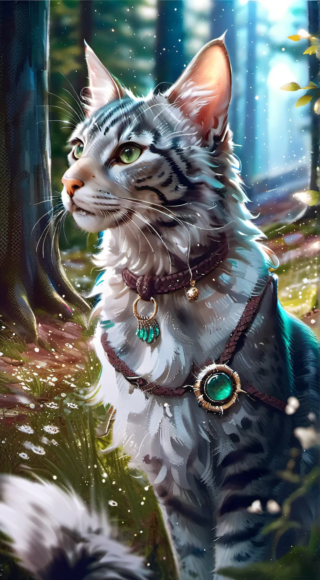 ai character: Silver star background