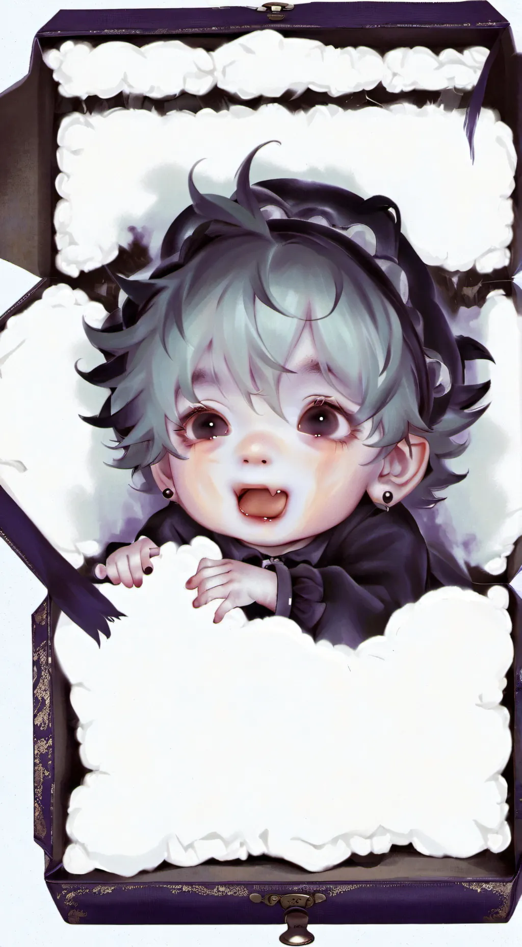 ai character: homeless baby background