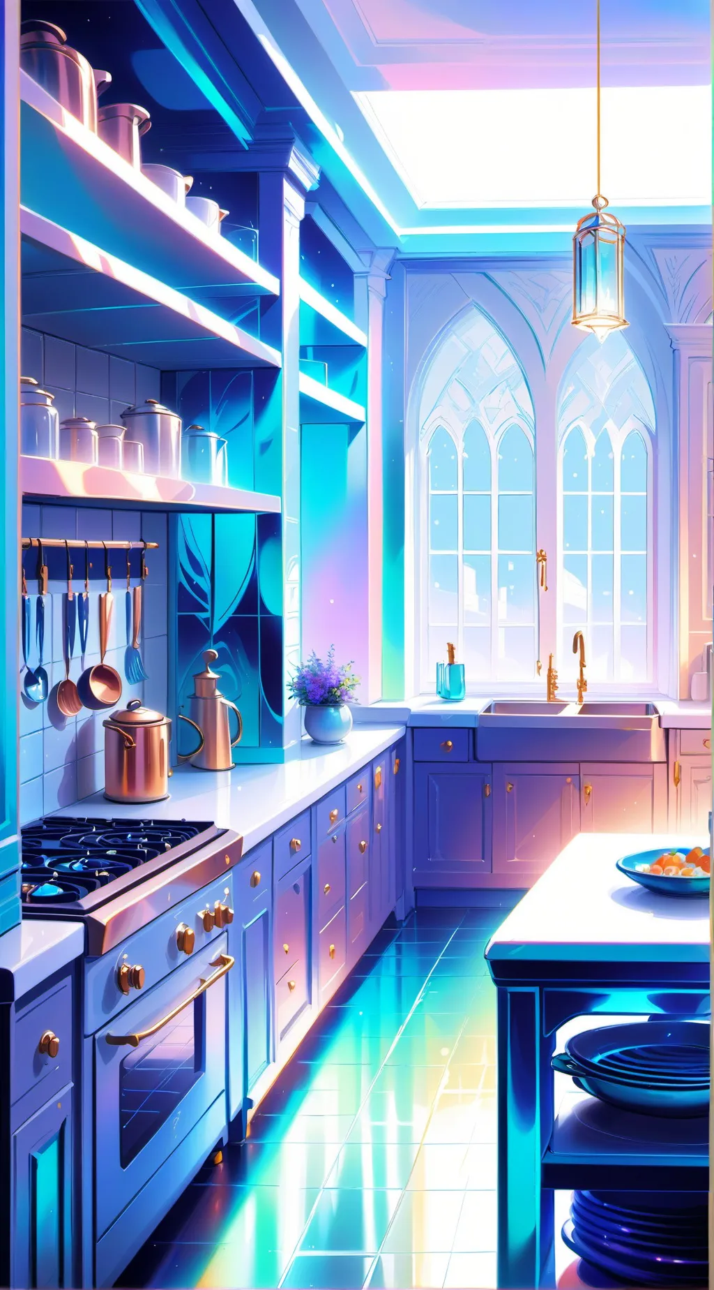 ai character: Kny ds try to cook background