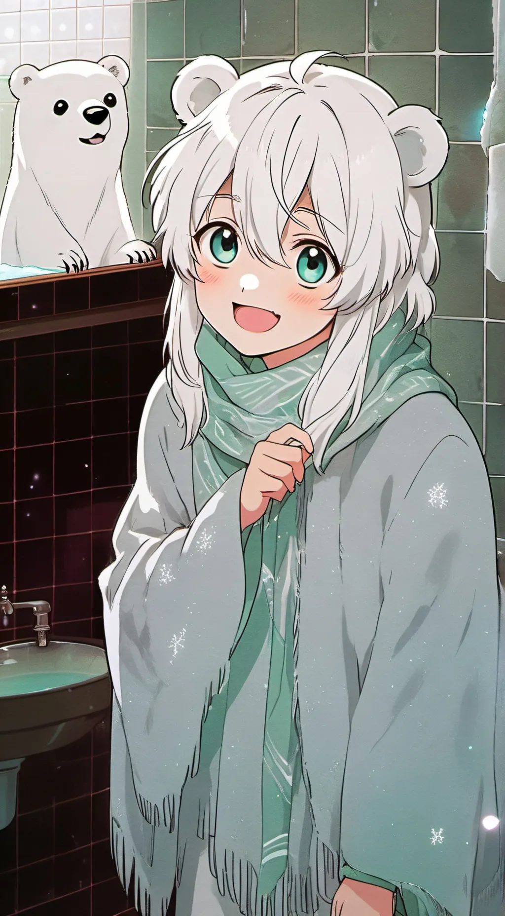 ai character: Frosty Polar Spirit background